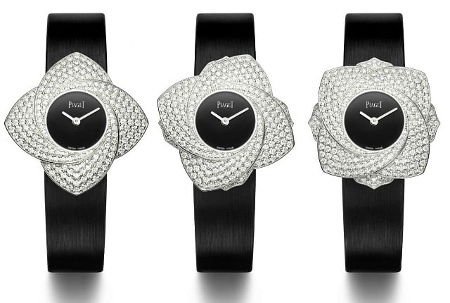 Piaget limelight blooming rose, sihh, geneva, watch fair, luxury watches, roses, floral